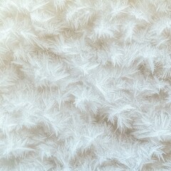Poster - An expansive view of frosty white landscape showcasing layers of frost across a winter wonderland