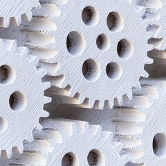 Poster - A textured white wall featuring various holes creating an interesting visual pattern and depth