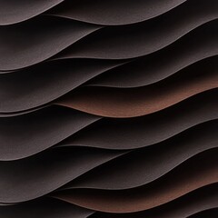 Poster - Decorative wave pattern on a wall creating a unique visual element in interior design spaces