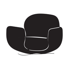 Fototapete - Sofa icon vector.black sofa sign and symbol. furniture icon.continuous line drawing