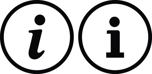 Poster - Set of Information icons in circles. Help Logo illustration in trendy flat styles. Speech symbols for web site designs, mobile app and ui vectors collection isolated on transparent background.