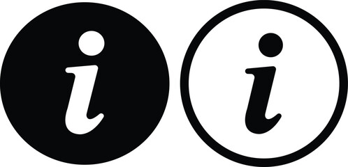 Poster - Set of Information icons in circles. Help Logo illustration in trendy flat styles. Speech symbols for web site designs, mobile app and ui vectors collection isolated on transparent background.