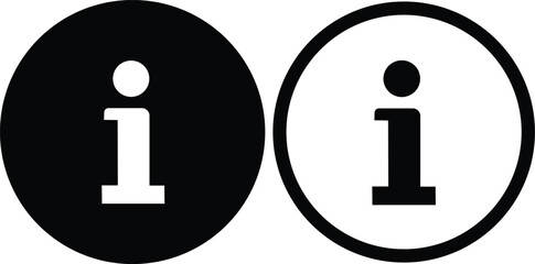 Poster - Set of Information icons in circles. Help Logo illustration in trendy flat styles. Speech symbols for web site designs, mobile app and ui vectors collection isolated on transparent background.