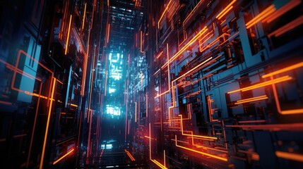 Circuitry lines on digital display