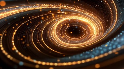 Wall Mural - Cosmic Swirl of Light with Glimmering Stars and Energy Particles