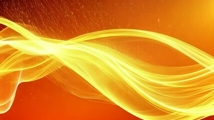 Wall Mural - Bright Abstract Flame Waves with Warm Golden and Orange Tones