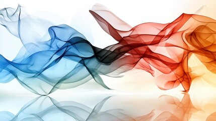 Poster - Creative blend of French flag colors forming soft, elegant abstract background