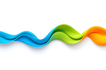 Wall Mural - colorful gradient abstract ribbon wave on white background