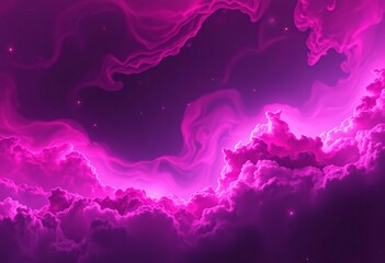 Wall Mural - Vast, swirling nebula of pink and purple hues, swirl, gradient