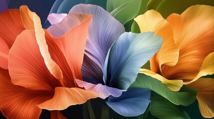 Poster - Rainbow-inspired gradient backdrop with vivid colors and elegant texture