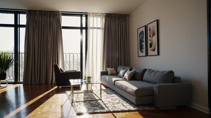 Poster - Cozy and Tranquil Apartment Interior with Modern Touches and Vibes