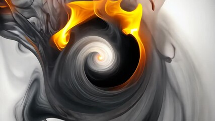 Aufkleber - Fiery Swirls and Smoky Whispers A Captivating Visual Journey of Abstract Art