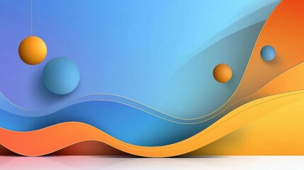 Poster - Vivid abstract rainbow gradient background with smooth transitions and flowing hues