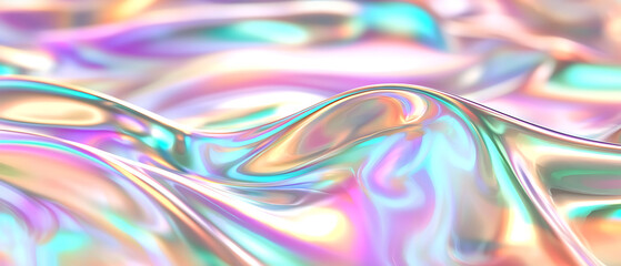 Poster - Shimmering abstract art digital realm background design colorful waves modern aesthetic visual concept