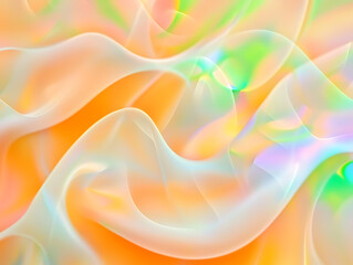Poster - Flowing colorful abstract waves digital art vibrant background ethereal environment aesthetic viewpoint