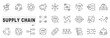 © tutti_frutti - Set of supply chain related line icons. Logistics, process, management etc. Editable stroke