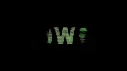 Poster - Dynamic visual of the word Power presented in glitch art style with distorted green and black hues
