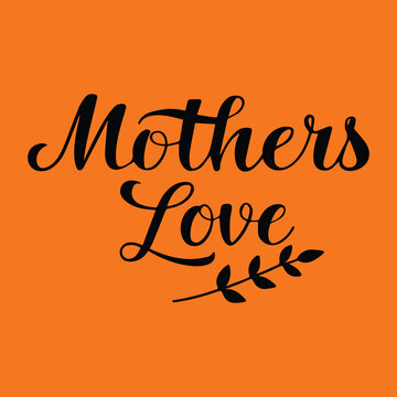 mothers love typography design vector 