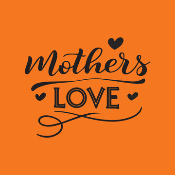 mothers love typography design vector 