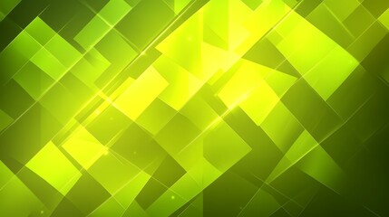 Poster - Vivid bright green geometric shapes creating a dynamic modern abstract vector background with sharp angles, bold lines, stylish minimalist patterns, futuristic elements, energetic visual composition