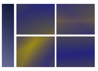 Poster - Abstract gradient collection, blue and yellow, modern backgrounds, banner design