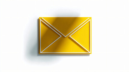Poster - A yellow envelope icon with white outline on a white background