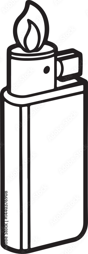 lighter line art, black outline, vector and illustration, coloring book ...