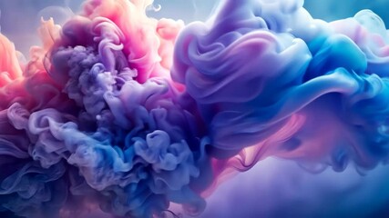 Poster - Mesmerizing Swirls of Colorful Smoke An Abstract Dance of Pigments in Motion