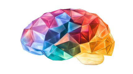 Poster - Illuminating brain sculpture modern art gallery digital artwork creative space close-up conceptual art for mindfulness