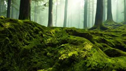 Wall Mural - Green grass frames a window, a glimpse of nature