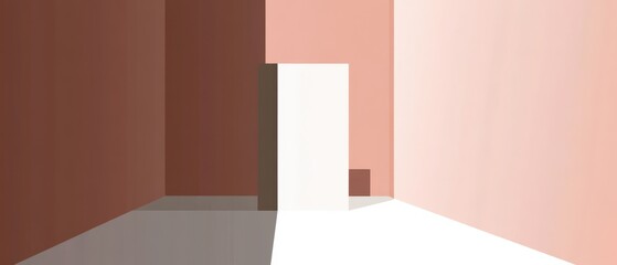 Wall Mural - minimalist interior with geometric shapes in pastel colors creating a modern and abstract design wit