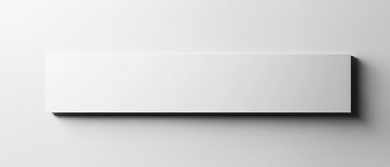 Wall Mural - minimalist white rectangle block on white background with soft shadow, perfect for product mockup, t