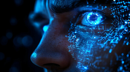 Poster - Digital face technology image