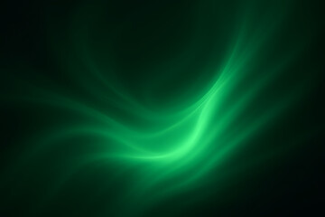 Poster - Emerald Glow of Energy: A mesmerizing display of flowing, emerald-green energy dances across the darkness, hinting at the secrets hidden within the universe. 