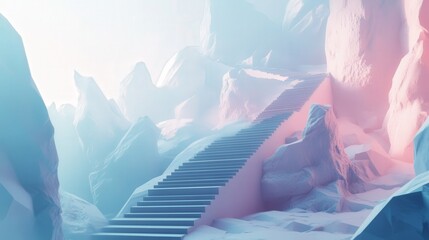 Poster - The low poly geometric composition merges innovation with style, creating a fascinating technology backdrop with 3D depth