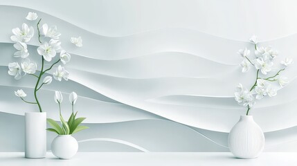 Poster - A whimsical milky wave design with soft ripples and a gentle, soothing aesthetic. Mood: serene and flowing