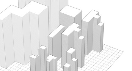 Poster - abstract architecture city 3d rendering