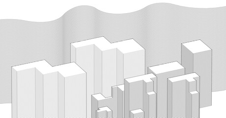 Poster - abstract architecture city 3d rendering
