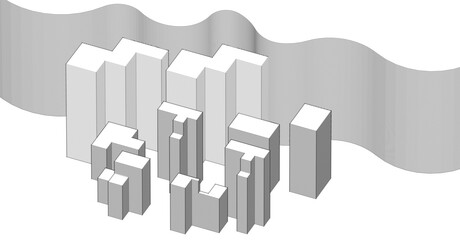 Poster - abstract architecture city 3d rendering