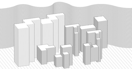 Poster - abstract architecture city 3d rendering