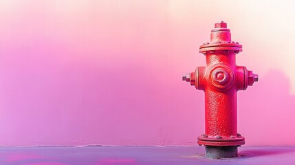 Aufkleber - pastel gradient of light purple and pink, creating an elegant, modern aesthetic while keeping the focus on the hydrant design