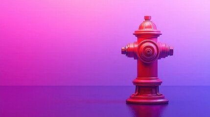 Aufkleber - pastel gradient of light purple and pink, creating an elegant, modern aesthetic while keeping the focus on the hydrant design