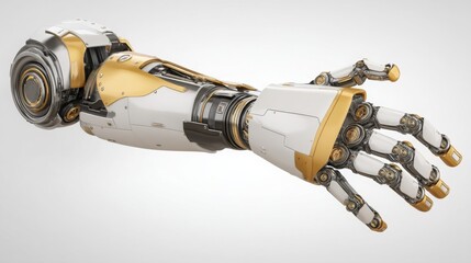 Poster - Robot hand portraying ai-driven trading system concept for financial automation and advanced market analysis technologies