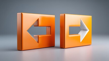 Poster - Two orange letters with a white arrow indicating a false signal reversal in a market breakout failure setup concept