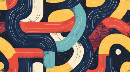 Poster - Colorful abstract patterns digital art creative expression modern design top view vibrant aesthetics for visual impact