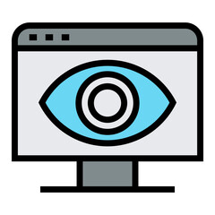 Poster - data spying vector icon
