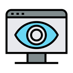 Poster - data spying vector icon