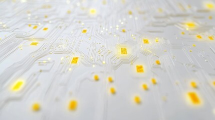 Poster - Digital circuit patterns abstract technology macro photography futuristic aesthetic close-up perspective innovation concept