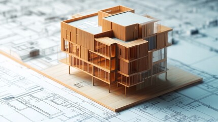 Poster - Architectural model showcase design studio 3d visualization urban environment high-quality perspective innovative concepts