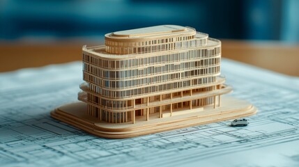 Poster - Architectural model showcase design studio physical model indoor close-up innovative design concepts